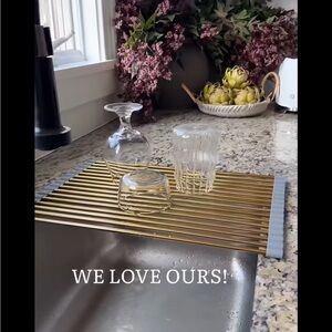 NWTs.  Black Roll-Up Dish Drying Rack